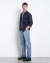 Camisa overshirt em sarja azul marinho