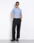Camisa polo italiana tricot classic azul claro - loja online