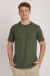 Camiseta icon em algodão egípcio verde militar - loja online