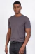 Camiseta icon em algodão egípcio chumbo - loja online