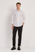 Camisa elástica slim tricoline com elastano lisa branco