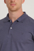 Polo texturizada azul jeans - comprar online