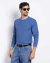 Blusa tricot canelada azul