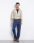 Camisa overshirt em sarja areia - loja online