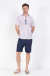 Camisa fio flame manga curta off white - Vitta