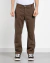 Calça chino de sarja reta marrom