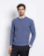Suéter tricot manga longa azul