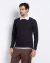 Blusa tricot canelada preto