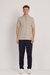 Camiseta henley piquet prime bege
