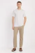 Calça pier casual em linho e algodão caqui - comprar online