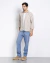 Camisa overshirt tricot xadrez bege - Vitta