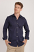 Camisa summer linho | viscose | algodão azul marinho - loja online