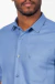 Camisa em linho com viscose manga curta azul jeans - loja online