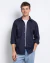 Camisa overshirt em sarja azul marinho - comprar online
