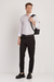 Camisa elástica slim tricoline com elastano lisa branco - loja online