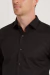 Camisa elástica slim tricoline com elastano lisa preto - Vitta