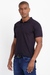 Polo tricot leve azul marinho - Vitta