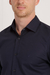 Camisa elástica slim tricoline com elastano lisa azul marinho - comprar online