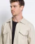 Camisa overshirt em sarja areia na internet