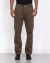 Calça chino de sarja reta marrom