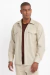 Camisa overshirt em sarja areia na internet