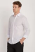 Camisa elástica slim tricoline com elastano lisa branco - comprar online