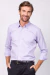 Camisa social manga longa regular 100% algodão lilás na internet