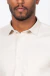 Camisa em linho com viscose manga curta areia - comprar online