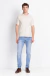 Polo tricot canelada leve off white - Vitta