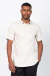 Camisa em linho com viscose manga curta areia - loja online