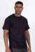 Camiseta boxy fit suedine egípcio preto - Vitta