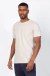 Camiseta básica em algodão bege