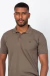 Polo crepada verde militar - loja online