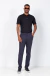 Calça piquet five pockets azul marinho