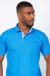 Polo piquet confort com detalhes azul - loja online