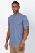 Camiseta henley piquet prime azul jeans - comprar online