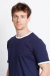 Camiseta contrast fit azul marinho - comprar online