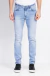 Calça jeans signature mid fit claro