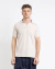 Camisa polo italiana tricot classic off white