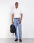 Polo piquet texturizada com zíper off white na internet
