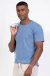 Camiseta básica em algodão azul jeans - Vitta