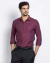 Camisa oxfordine slim manga longa bordô