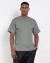 Camiseta boxy fit suedine verde - Vitta