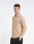Camisa polo italiana tricot classic bege - loja online