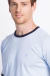 Camiseta contrast fit azul claro - loja online