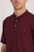 Camiseta henley piquet prime marsala - comprar online