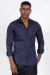 Camisa classic slim manga longa azul marinho
