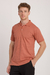 Polo texturizada terracota - loja online