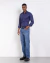 Camisa listrada classic slim azul marinho - Vitta