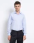 Camisa oxfordine slim manga longa azul claro